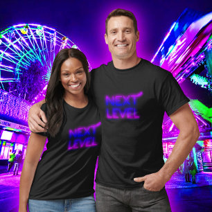 Next Level L.A. Solnedgång Neon Svart T Shirt