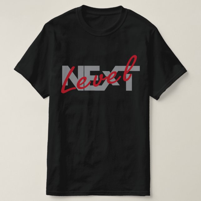 Next Level Lion Herrtröja – Motiverande T Shirt (Design framsida)