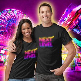 Next Level Tahiti Sunset Neon Svart T Shirt