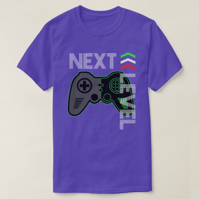 Next Level Video Game Neon Green Controller T Shirt (Design framsida)