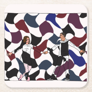Next Step James och Riley Whirlwind-dansen Underlägg Papper Kvadrat