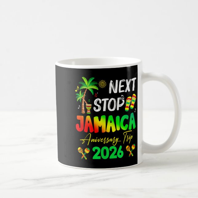 Next Stop Jamaica 2026 Couples Anniversary Family  Kaffemugg (Höger)