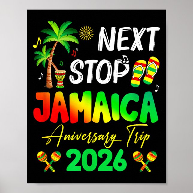 Next Stop Jamaica 2026 Couples Anniversary Family  Poster (Framsidan)