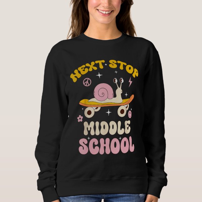 Next Stop Middle School Groovy Holiday Last Day Of T Shirt (Framsida)