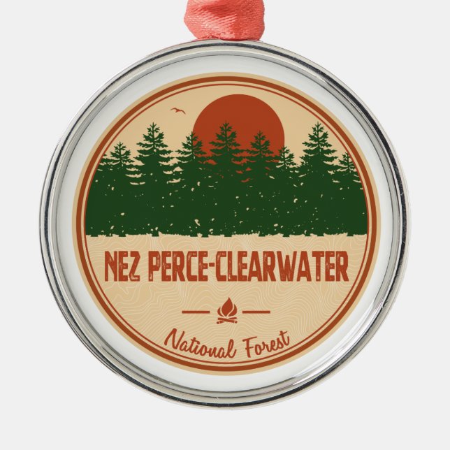 Nez Perce-Clearwater National Forest Julgransprydnad Metall (Framsidan)