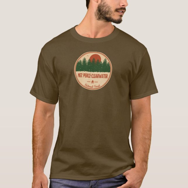Nez Perce-Clearwater National Forest T Shirt (Framsida)