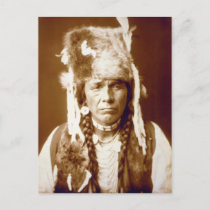 Nez Percé med furcap Vykort