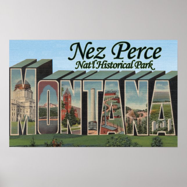 Nez Perce Nat'l Park Montana Poster (Framsidan)