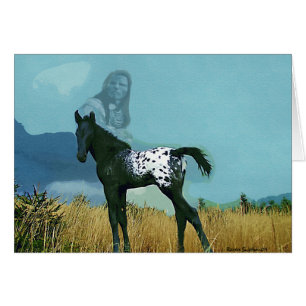 Nez Perce Pony Card Hälsningskort
