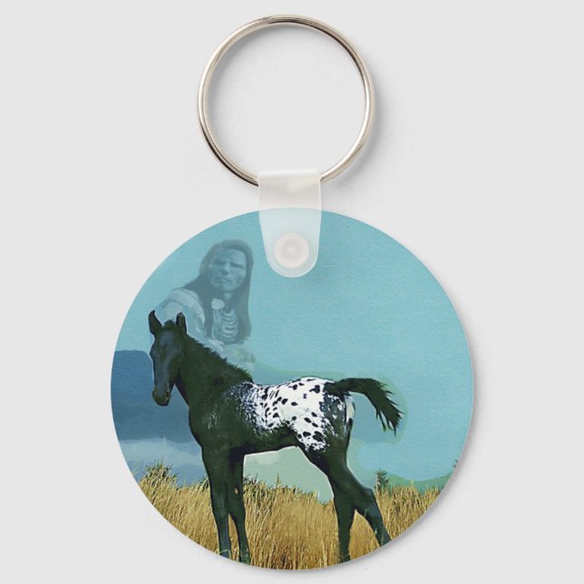 Nez Perce Pony Keychain Nyckelring (Framsida)