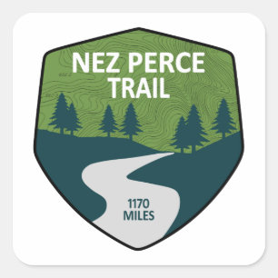 Nez Perce Trail Fyrkantigt Klistermärke
