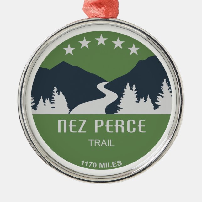 Nez Perce Trail Julgransprydnad Metall (Framsidan)