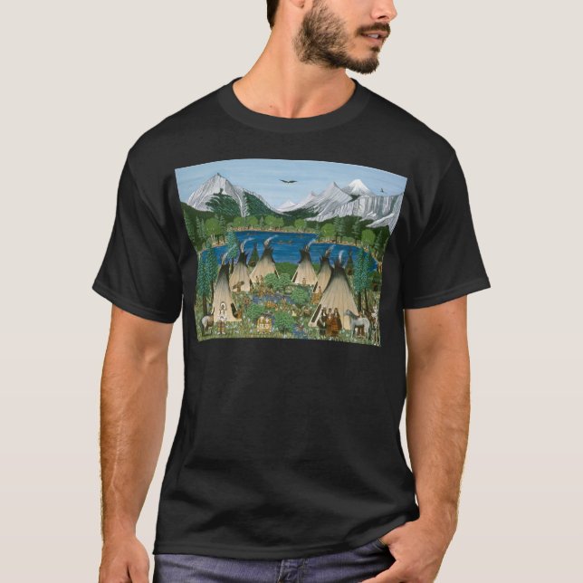 Nez Perce ~ Wallowa Sjö T-shirt (Framsida)