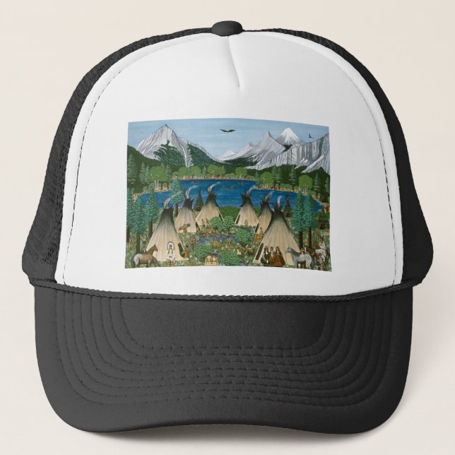 Nez Perce ~ Wallowa Sjö Truckerkeps (Framsida)