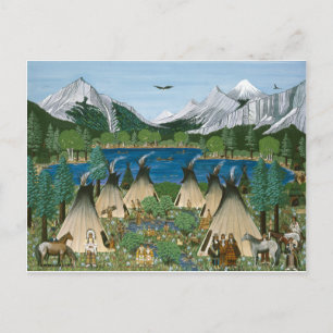 Nez Perce ~ Wallowa Sjö Vykort