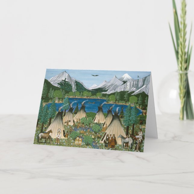 Nez Perce ~-Wallowa sjön Kort (Framsida)