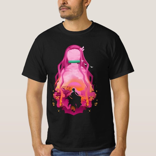 Nezuko kamado lustig film t shirt (Framsida)