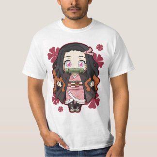 Nezuko kamado lycklig t shirt