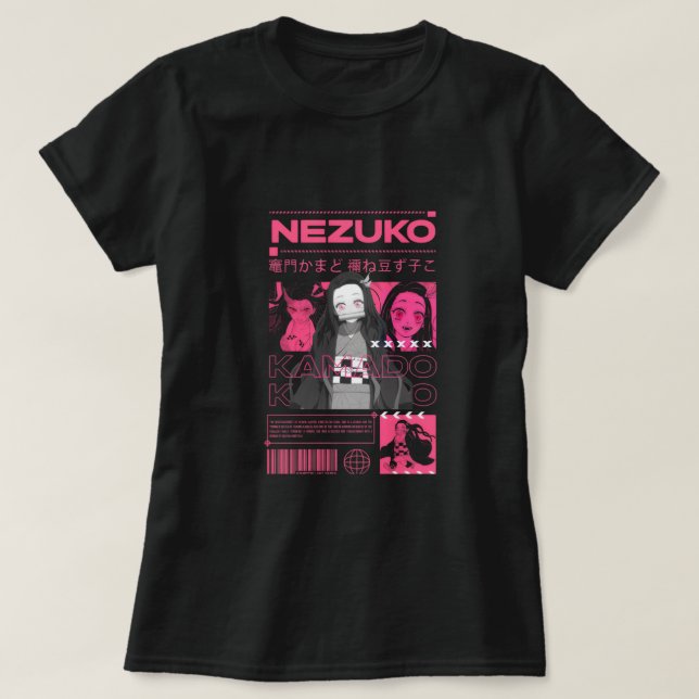 Nezuko Kamado // Neon Synthwave Tee (Design framsida)