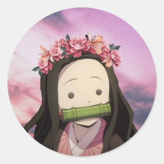 Nezuko, Kimetsu no Yaiba Runt Klistermärke