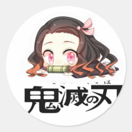 Nezuko STICKER Runt Klistermärke