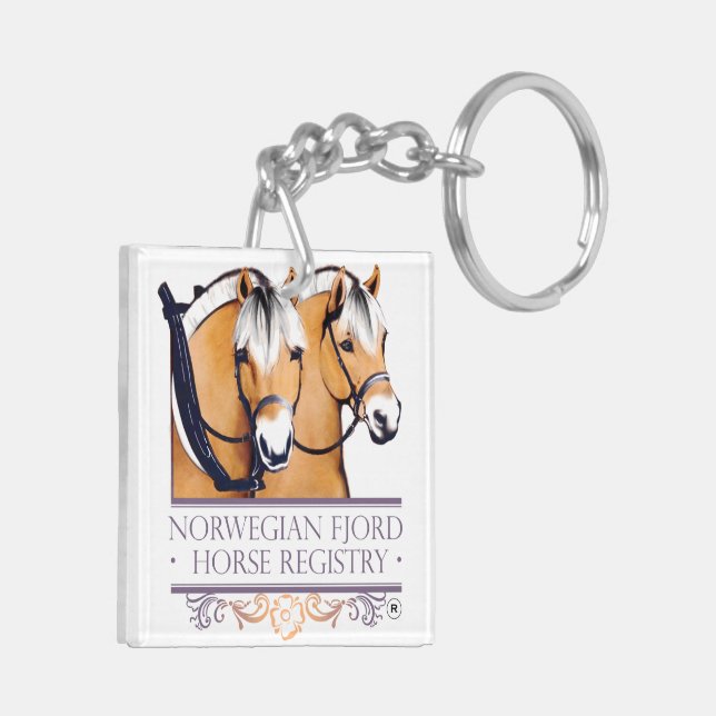 NFHR-logotypen kvadrerar Keychains (Vänster Baksida)