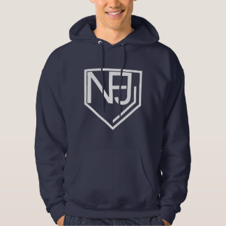 NFJ Hoodie (vit Logotyp)