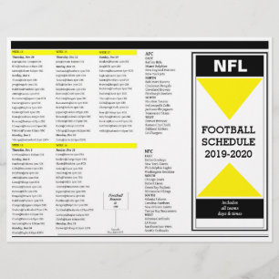 NFL 2019-2020 FOOTBALL SCHEDULE-EDITABLE