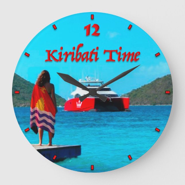 NFT Champions Kiribati Time Clock Stor Klocka (Framsida)