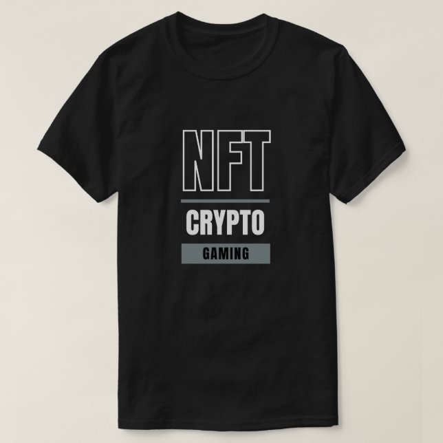 NFT Crypto Gaming T-Shirt Digital Art & Blockchain (Design framsida)