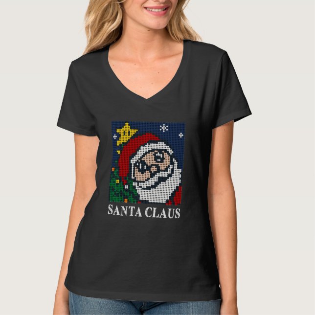 Nft Jultomten Pixel Julafton T Shirt (Framsida)