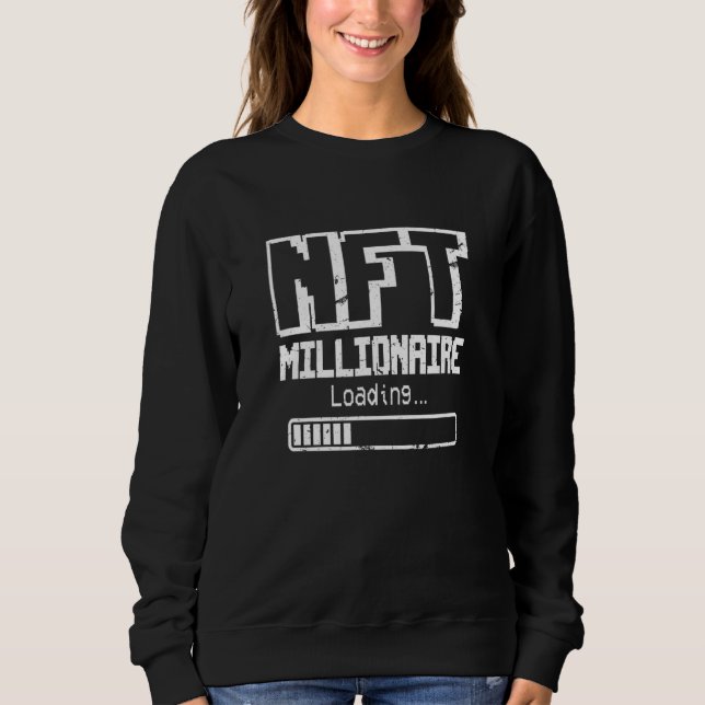 Nft Millionaire laddar Virtuell Defi Trader T Shirt (Framsida)