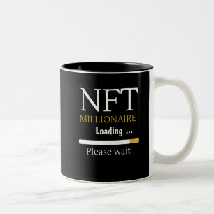 NFT Millionaire-laddning av kryptovalutahandel Två-Tonad Mugg