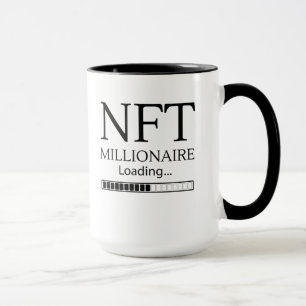 NFT Millionaire Loading, vänta på den roliga hande Mugg