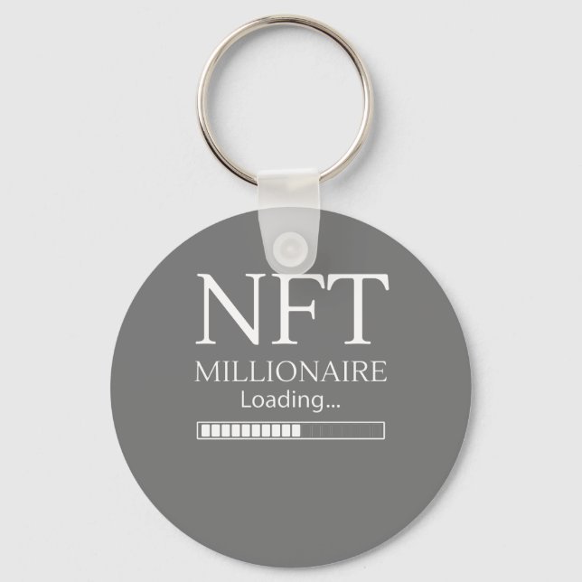 NFT Millionaire Loading, vänta på den roliga hande Nyckelring (Framsida)