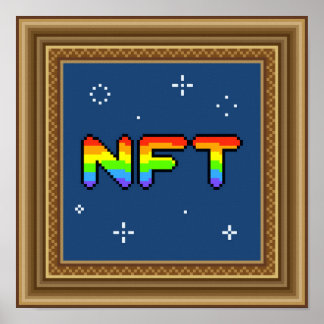 NFT Pixel art ram Poster