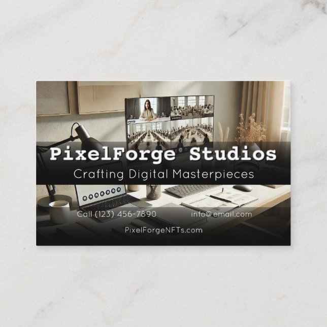 NFT Skapare Affärs Kort Digital Innovation (Baksida)