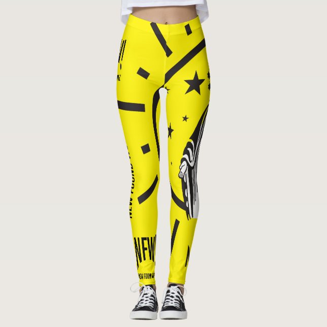 NFW! "OUR COSMIC DAM" leggings BRIGHT GULT (Framsida)