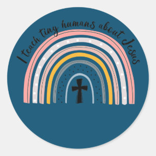 NG0M I Teach Humans Om Jesus Lärare Runt Klistermärke