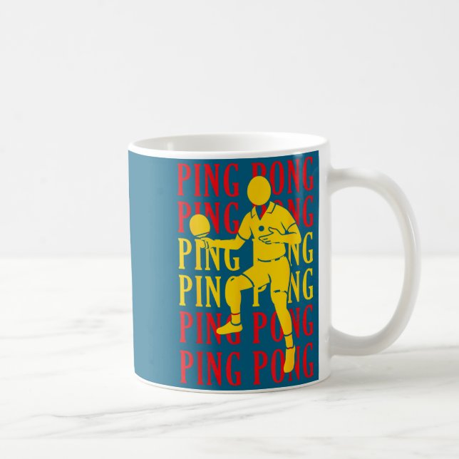 Ng Ng Table Tennis Player Fans Child Man Retro  Kaffemugg (Höger)
