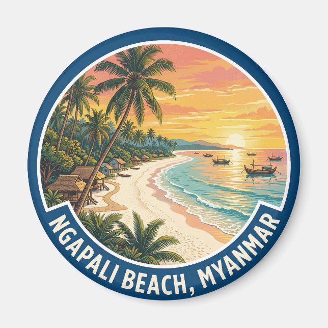 Ngapali Beach Myanmar Magnet (Framsidan)
