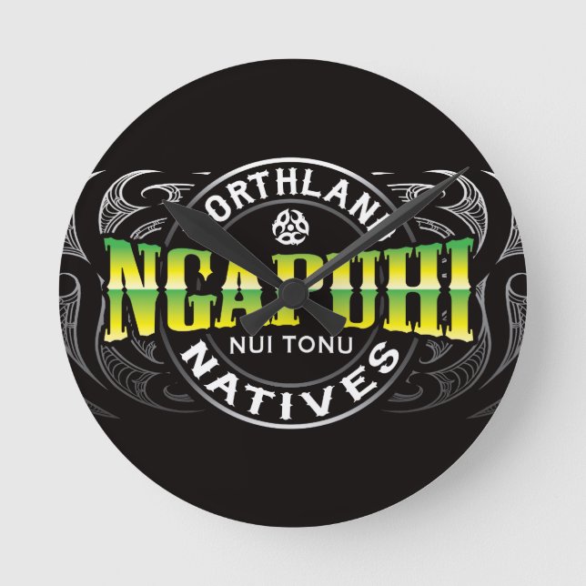 Ngapuhi Liferkrom Rund Klocka (Framsida)