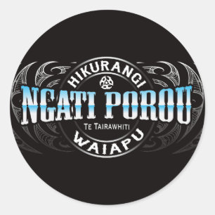 Ngati Porou LiferMoko krom Runt Klistermärke