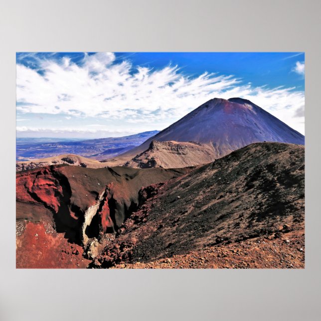 Ngauruhoe och Red Crater Poster (Framsidan)