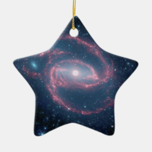 NGC 1097 Coiled Galaxy of the Night Julgransprydnad Keramik