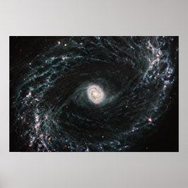 NGC 1433 Spiral Galaxy | MIRI | JWST Poster