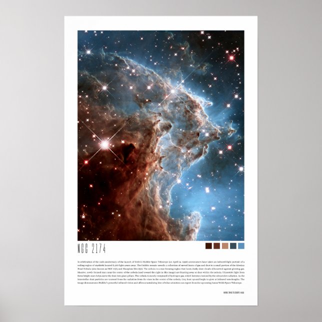 NGC 2174 (huvud-Nebula) Poster (Framsidan)