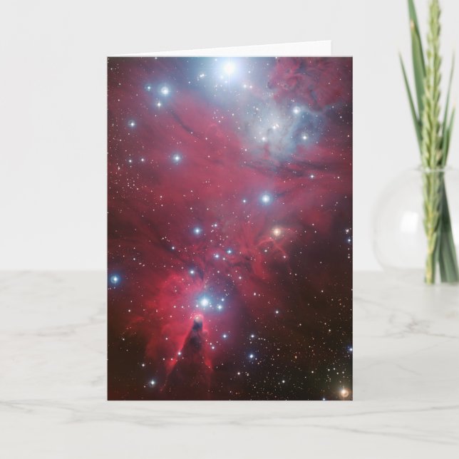 NGC 2264 och julgranen samla i en klunga Helgkort (Framsida)
