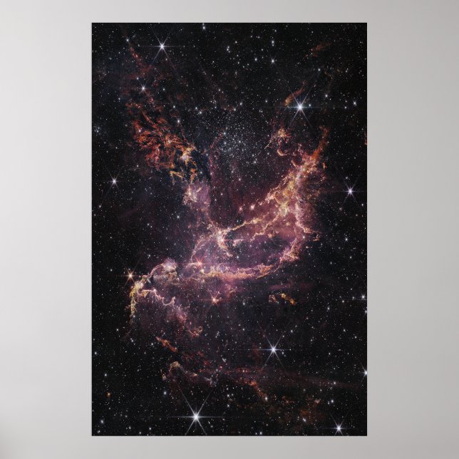 NGC 346 Star Cluster Inside a Nebula | JWST Poster (Framsidan)