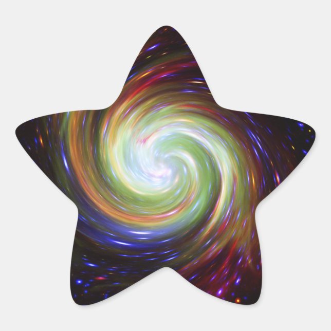 NGC 346 Virvel Stjärnformat Klistermärke (Framsida)